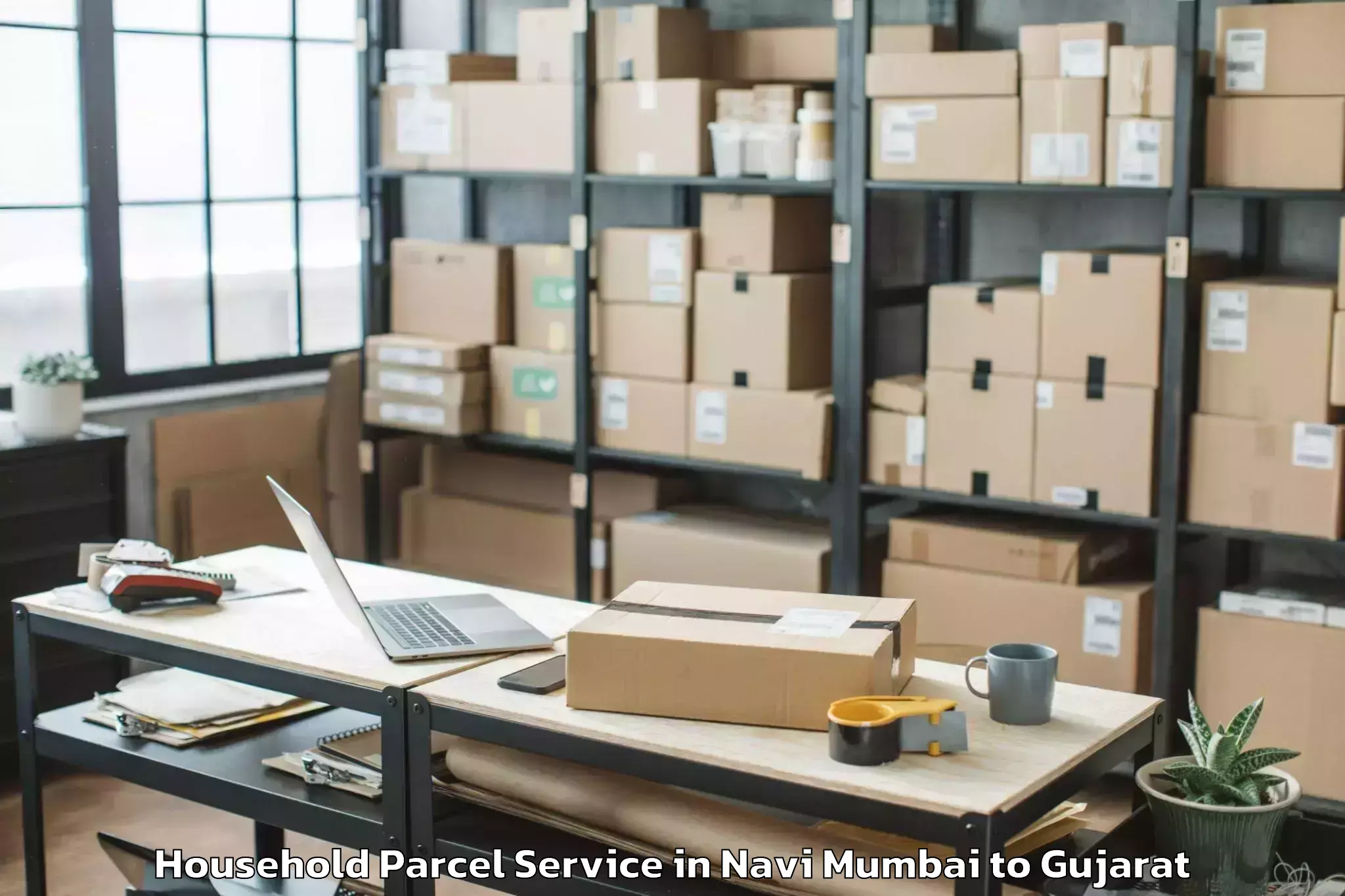 Affordable Navi Mumbai to Ganpat University Mehsana Household Parcel